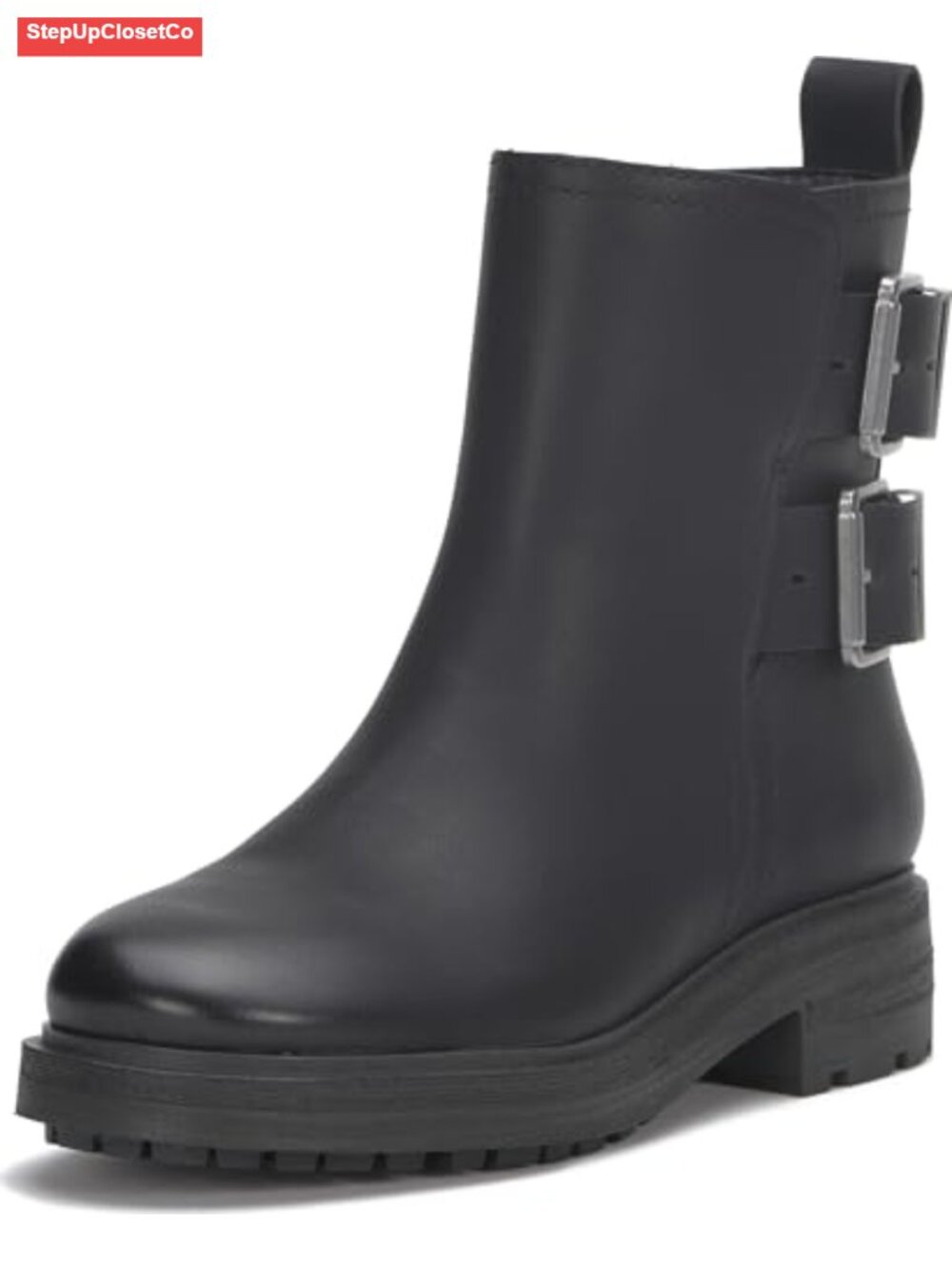 Lucky Brand Women's Candre Faux Leather Ankle Motorcycle Boot with Block Heel